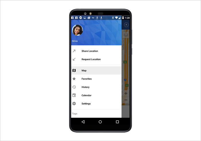 Glympse GPS tracking app