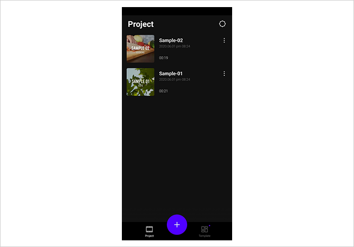 Come to the project page. From here you can add your full HD videos or choose the existing projects you were working on previously.
