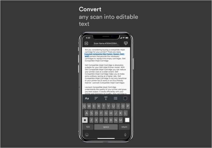 OCR technology converts scanned pdf to word