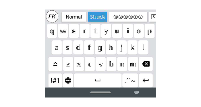 Go to the app where you want to type and you will see your keyboard looking like this