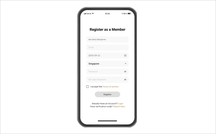 Step 2: Register as member