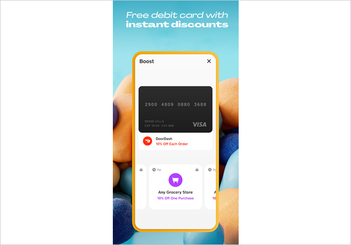 Customized Visa debit card