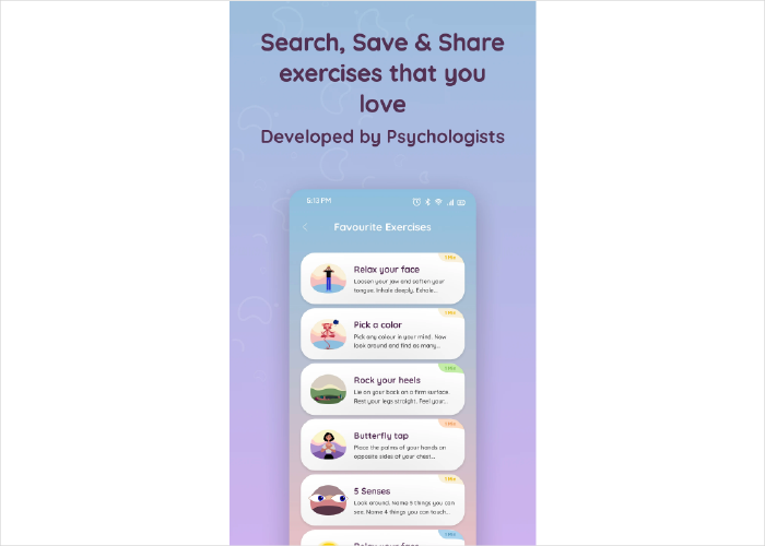 Save, search, and share exercises