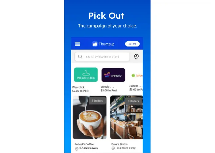 Thumzup mobile app review