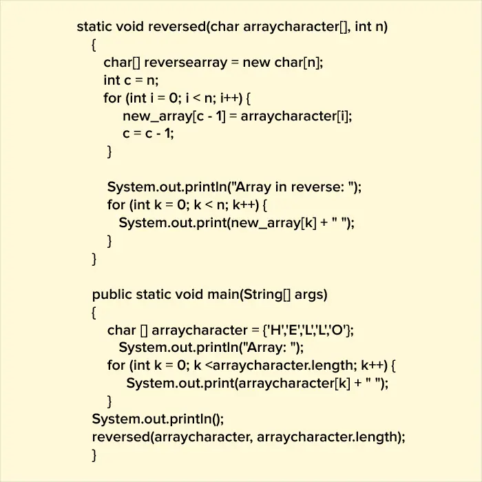how to implement array in java