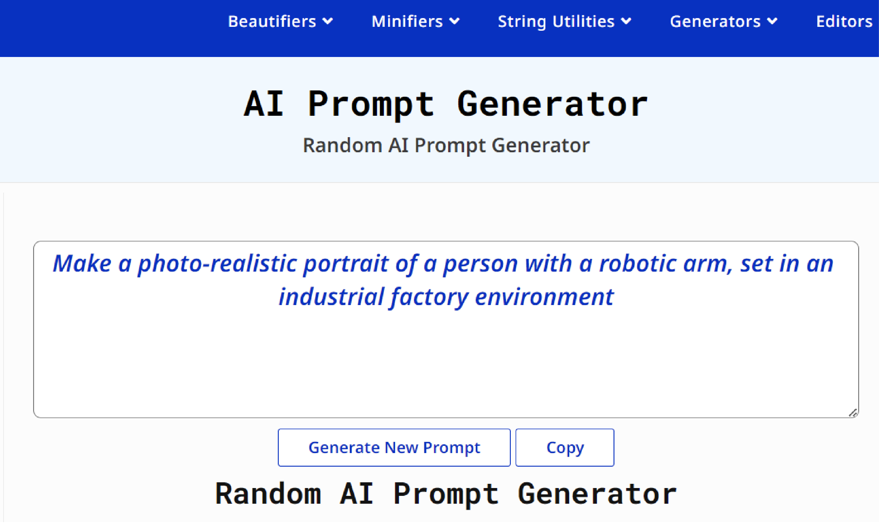 AI image prompts