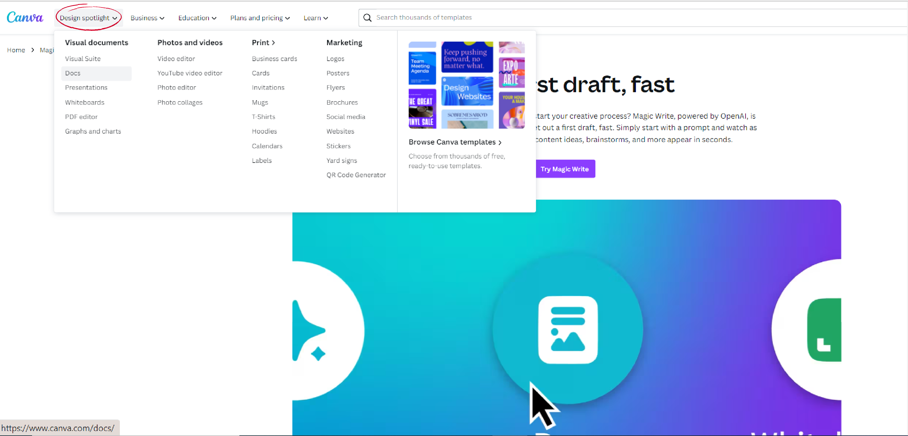magic write canva