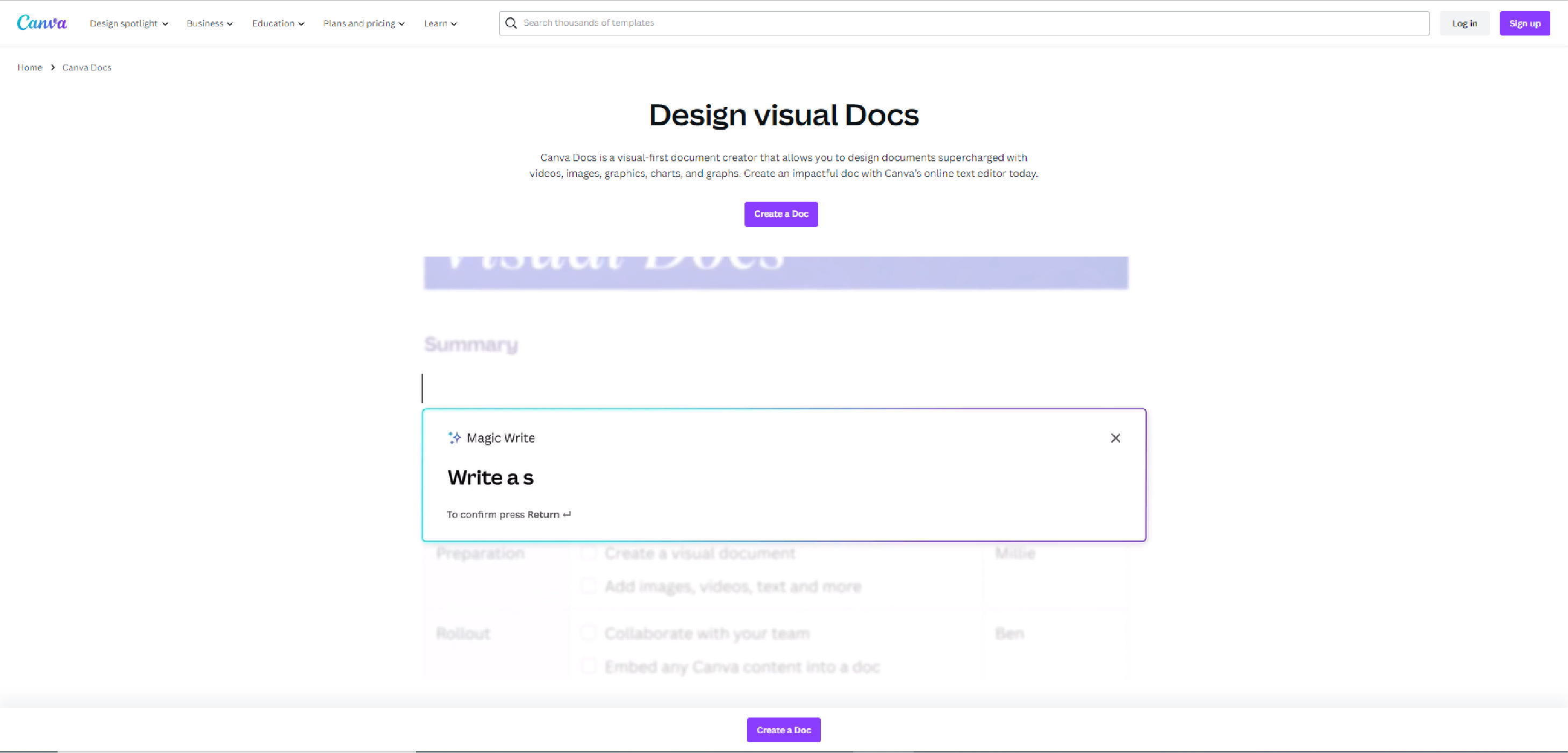 canva magic writer