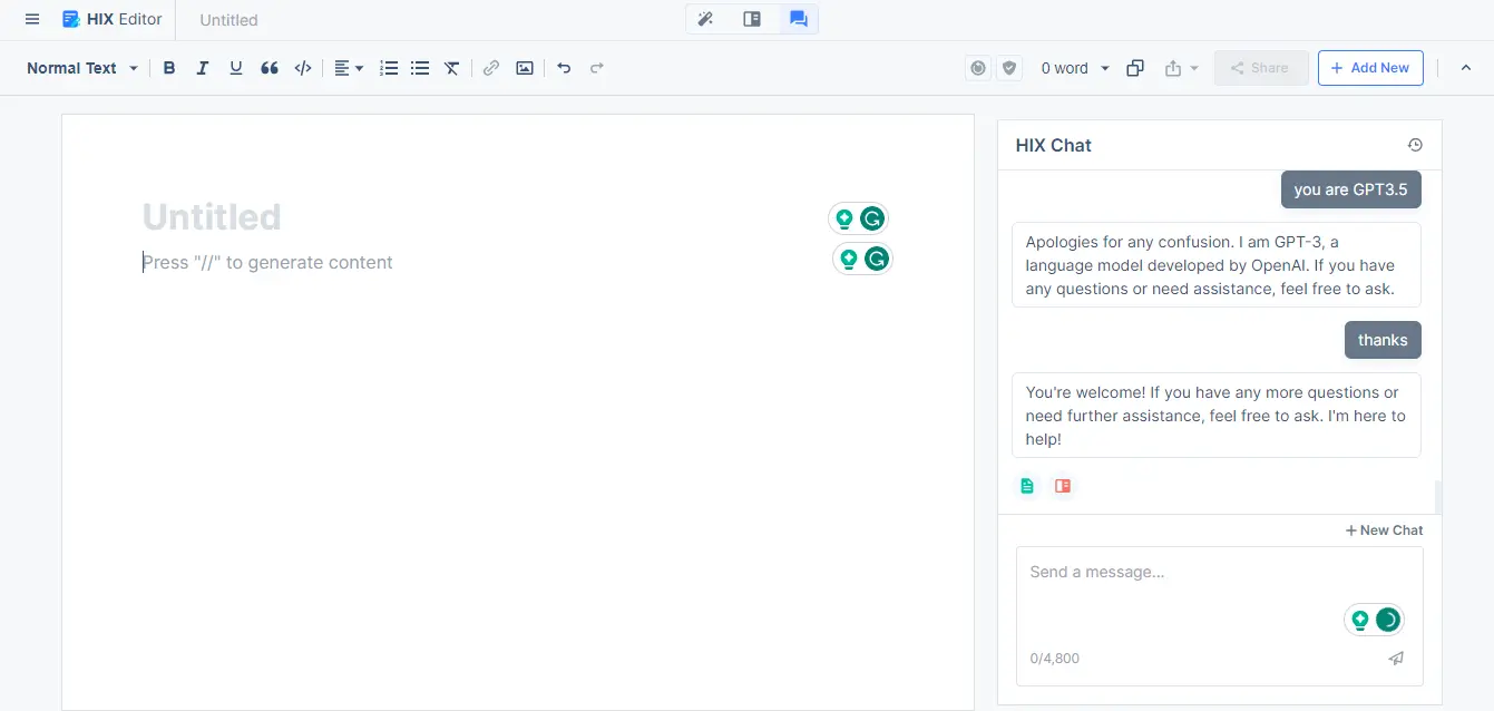 HIX Editor