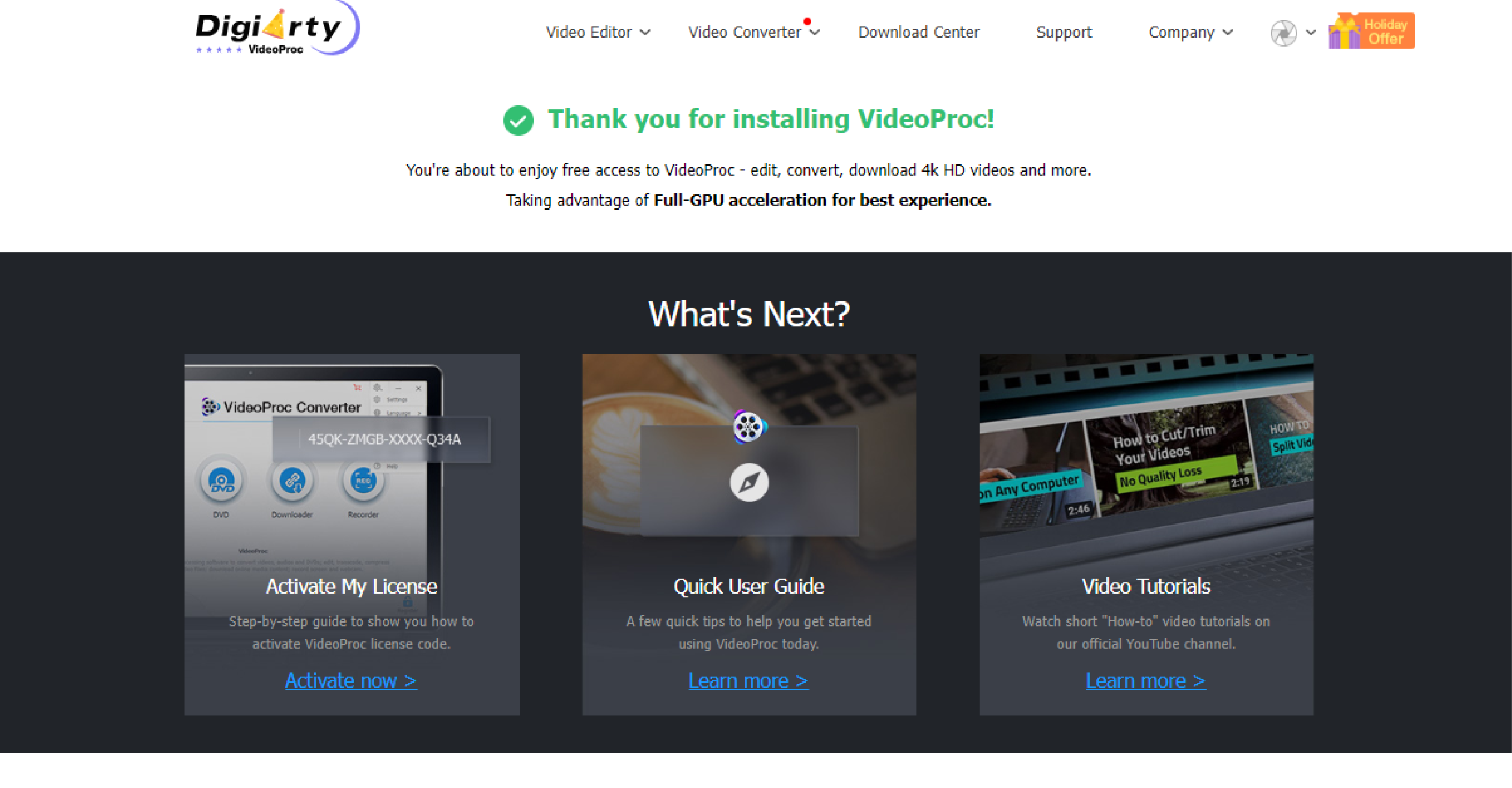 Launch the VideoProc converter