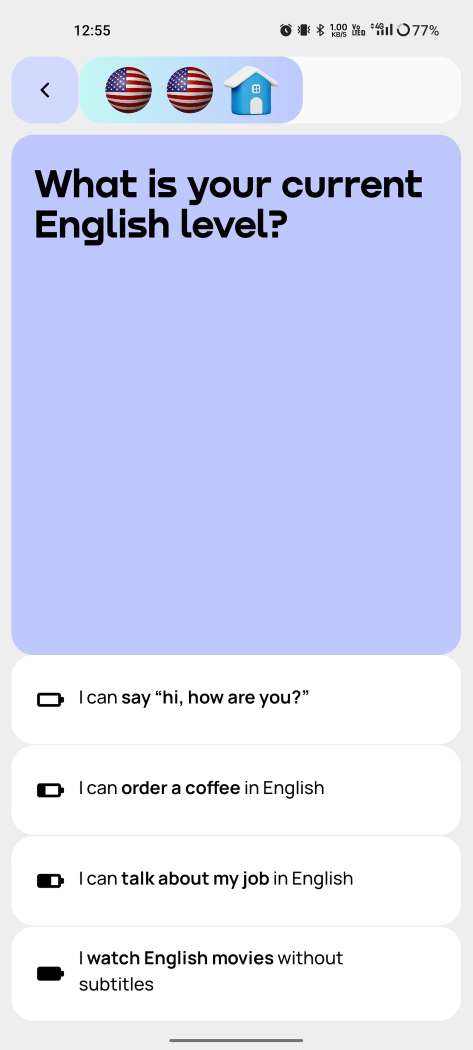 current fluency level promova