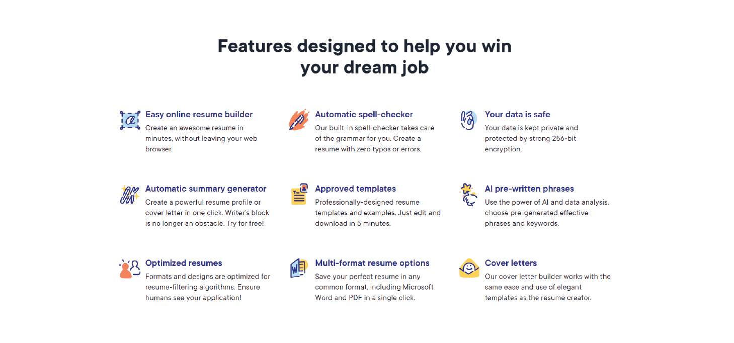 features - Resume.io