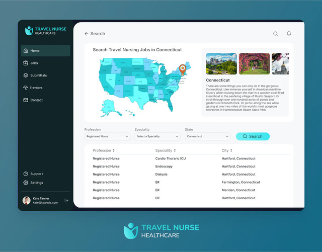Travel Nurse & Medical Staffing System Development Portfolio Image