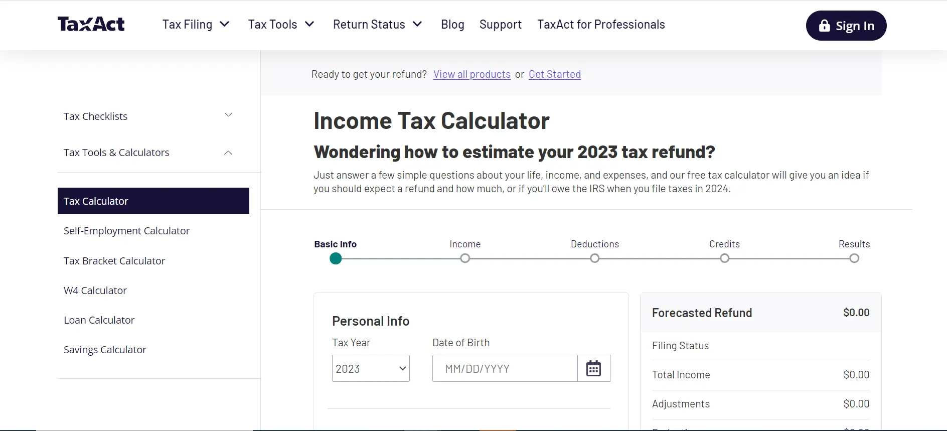 TaxAct platform