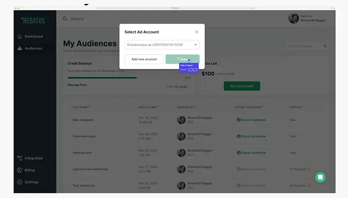 linked Ad account