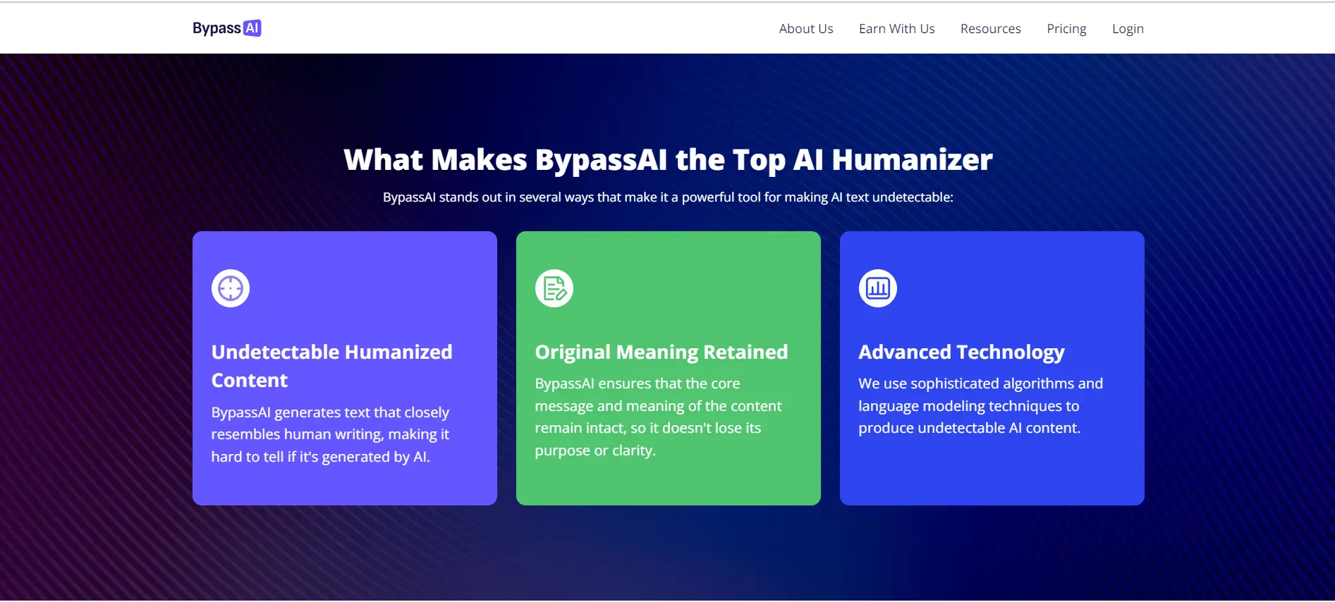 features offered by Bypass AI