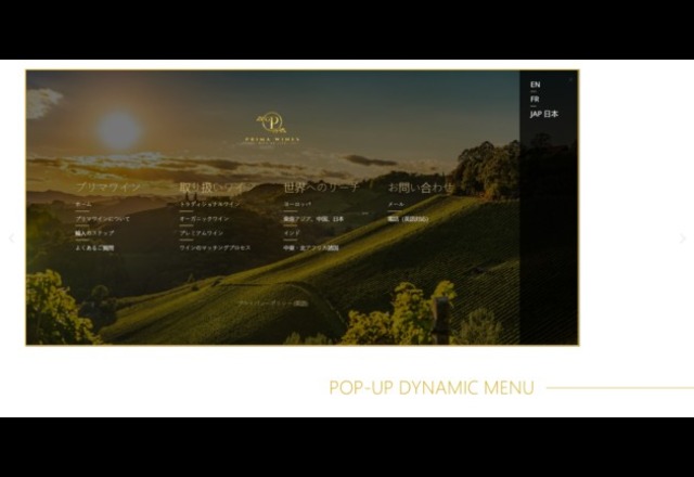 PRIMA WINES MULTILINGUAL WEBSITE Portfolio Image
