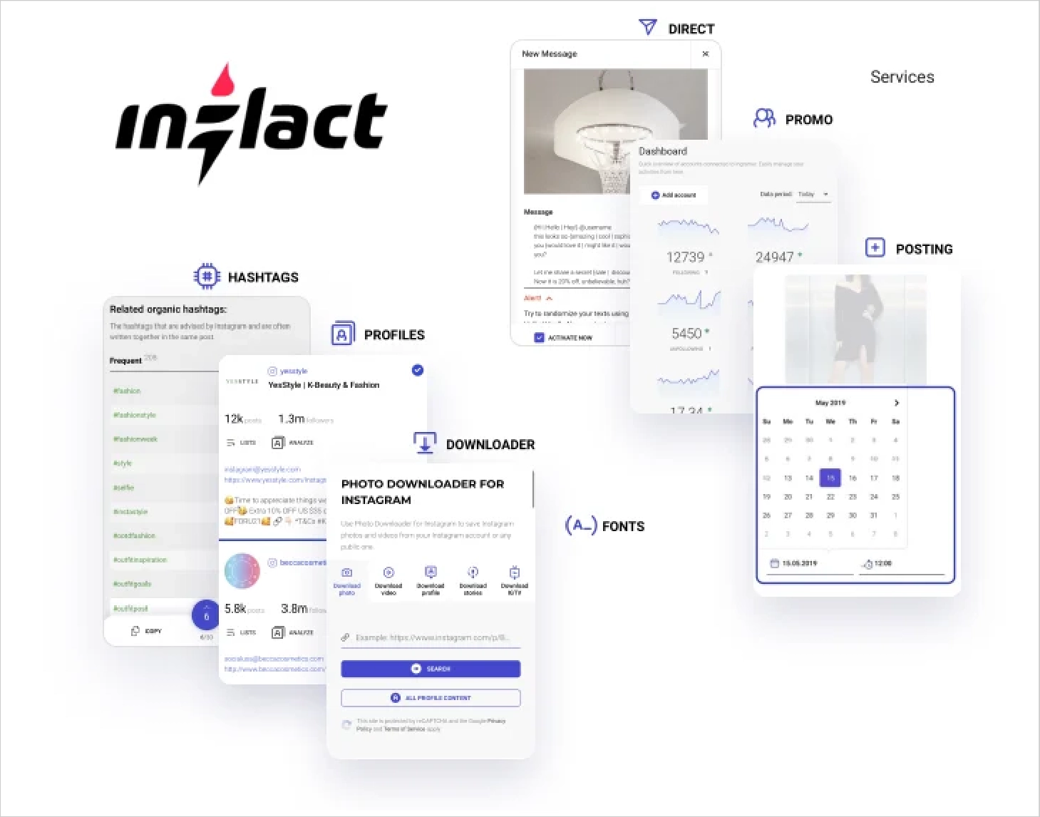 Features of Inflact instagram