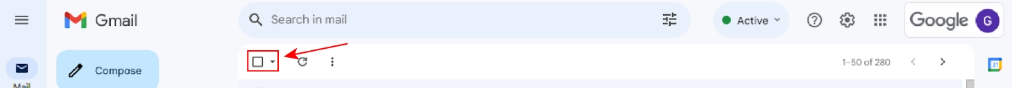 mass delete emails on gmail