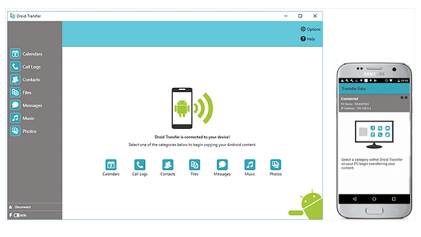 send files from android to pc