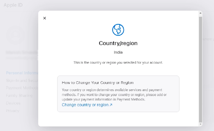 Change App Store country