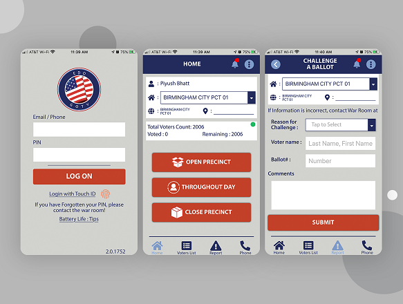 Election Day Operation App Portfolio Image