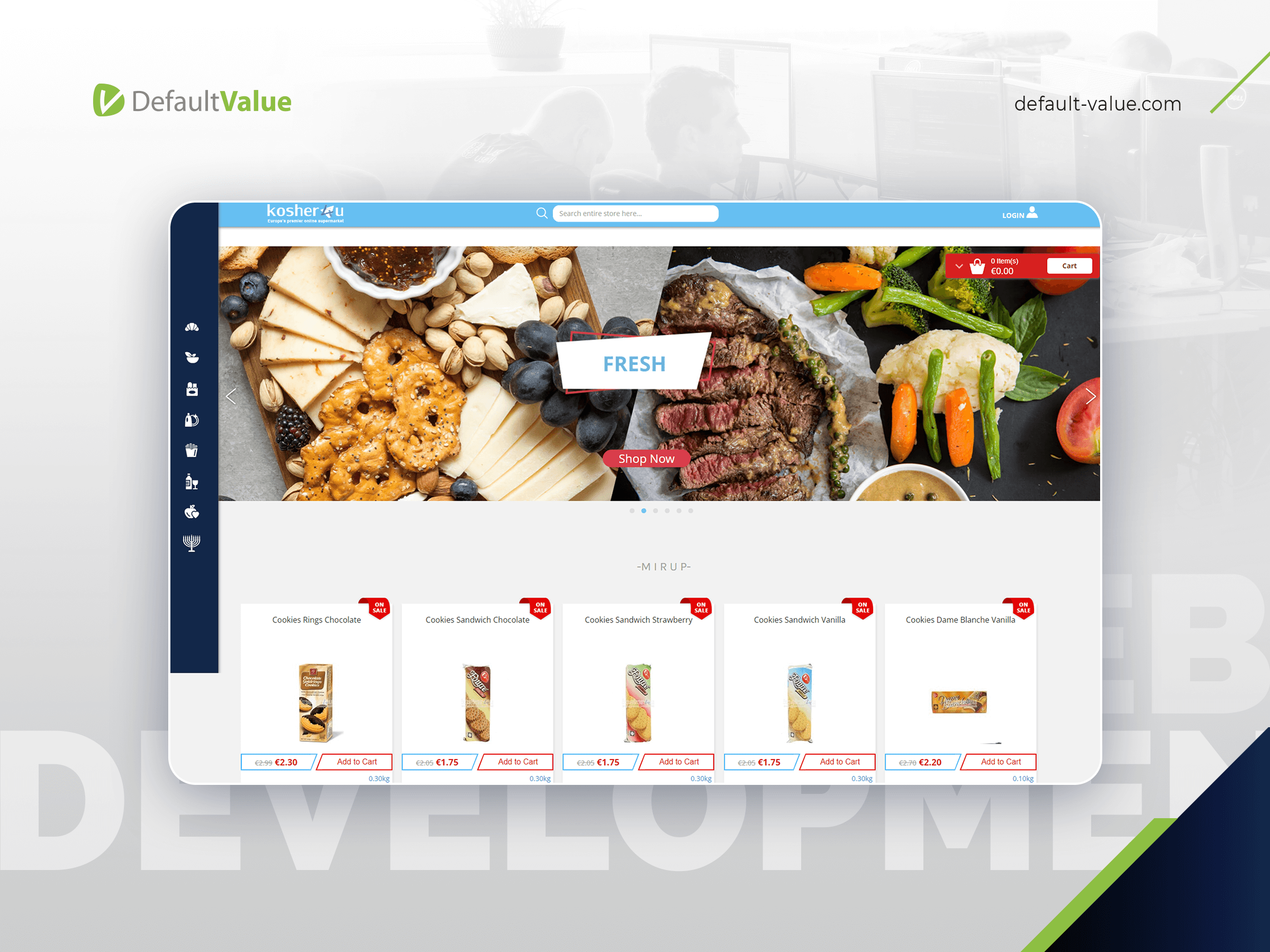 Belgian online kosher supermarket Portfolio Image