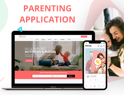 Social Parenting and Networking Application Portfolio Image