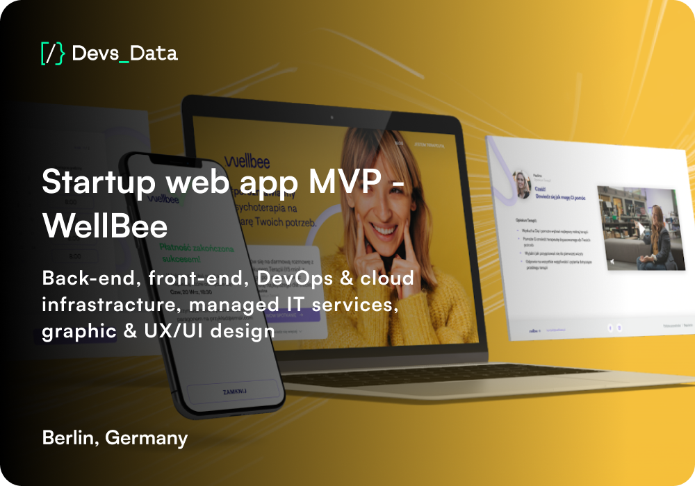 Startup web app for mental health Portfolio Image