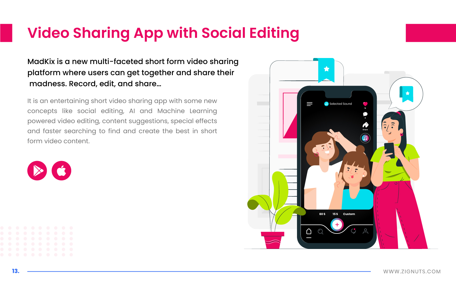 Video Editing and Sharing App Portfolio Image