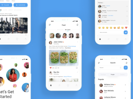 Web based app - Social media app Portfolio Image