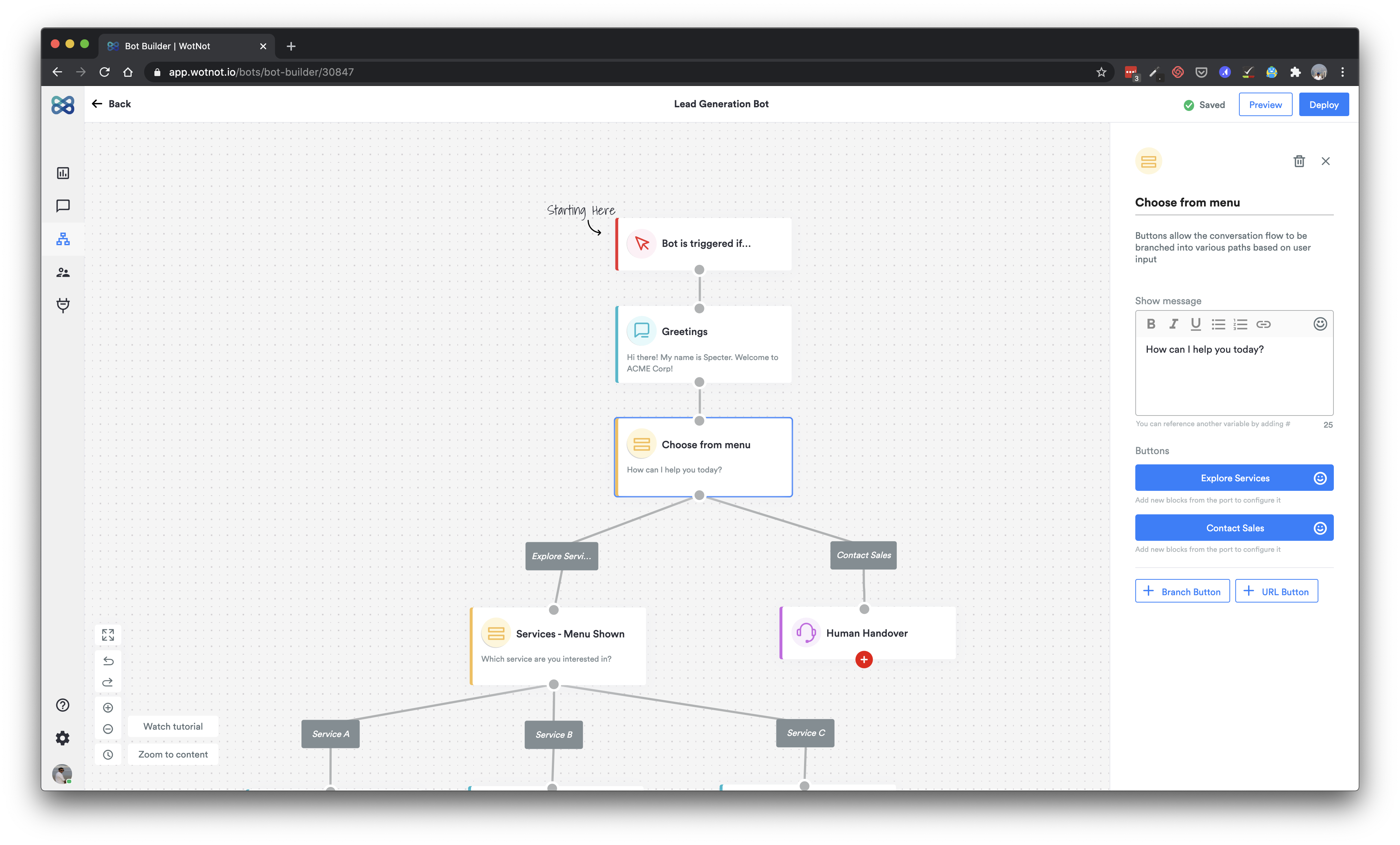 WotNot - Chatbot and Live Chat Platform Portfolio Image