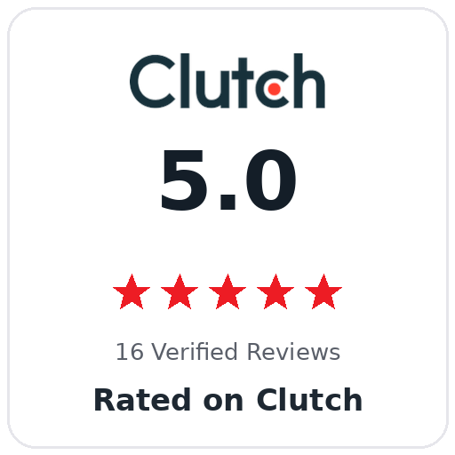 5.0-Star Rated on Clutch (16 Verified Reviews)