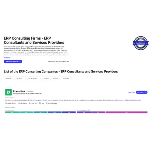 Itransition Ranked #1 ERP Consulting Firm by SuperbCompanies