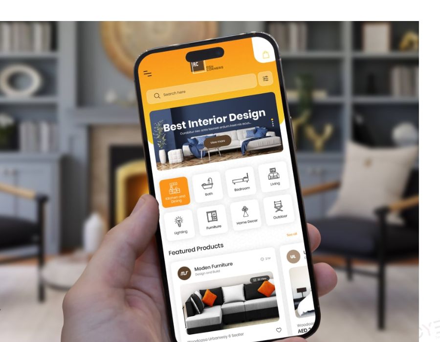 Ash Corner: Furniture Booking & Interior Design Service Marketplace App Portfolio Image