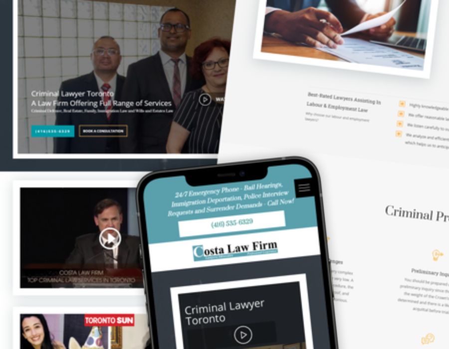 Costa Law Firm SEO & Website Design for Lead Growth Portfolio Image