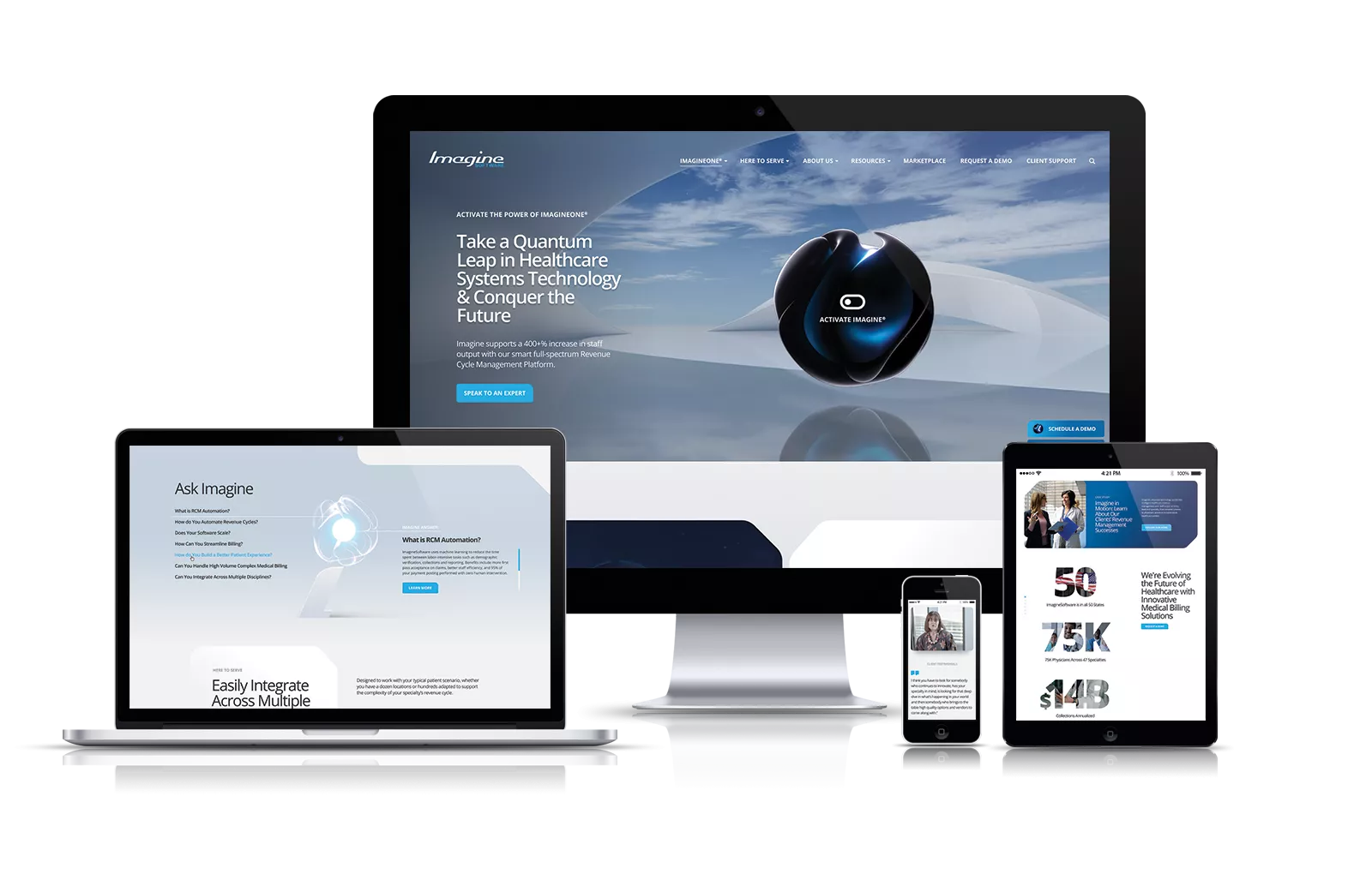 Imagine Software Website Redesign & Brand Repositioning Portfolio Image