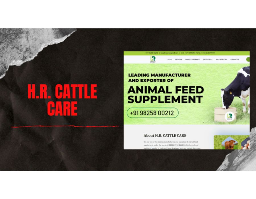 Website Development for H.R. Cattle Care Portfolio Image