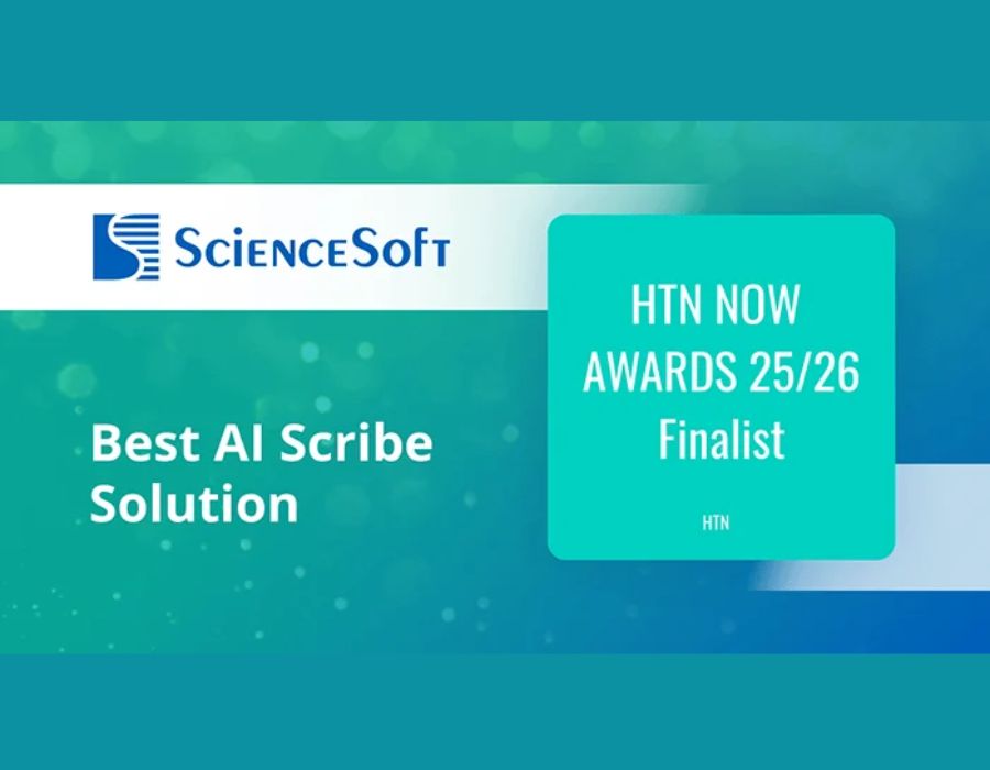 ScienceSoft’s Voice AI Scheduler Becomes HTN Now Awards Finalist in Best AI Scribe Solution Category ScienceSoft’s Voice AI Scheduler Becomes HTN Now Awards Finalist in Best AI Scribe Solution Category