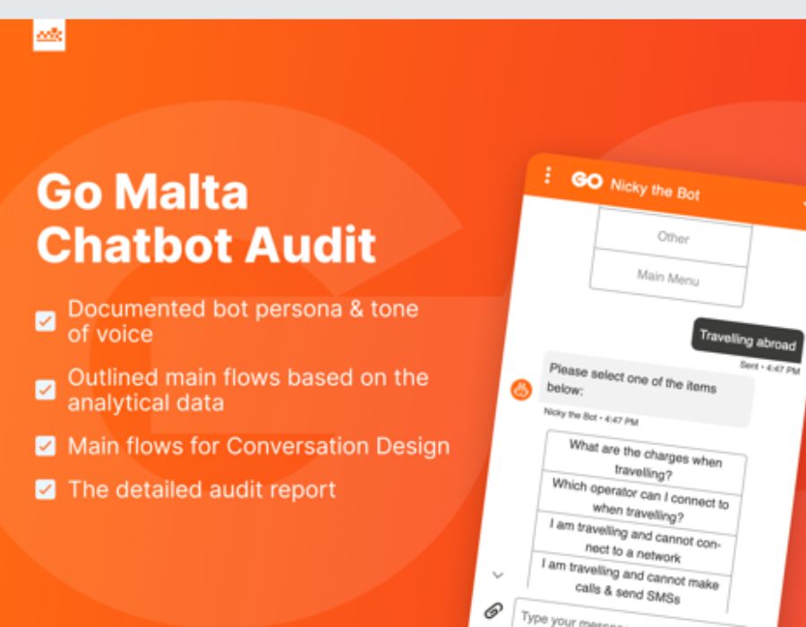 GO Malta Chatbot Audit & AI Optimization Portfolio Image