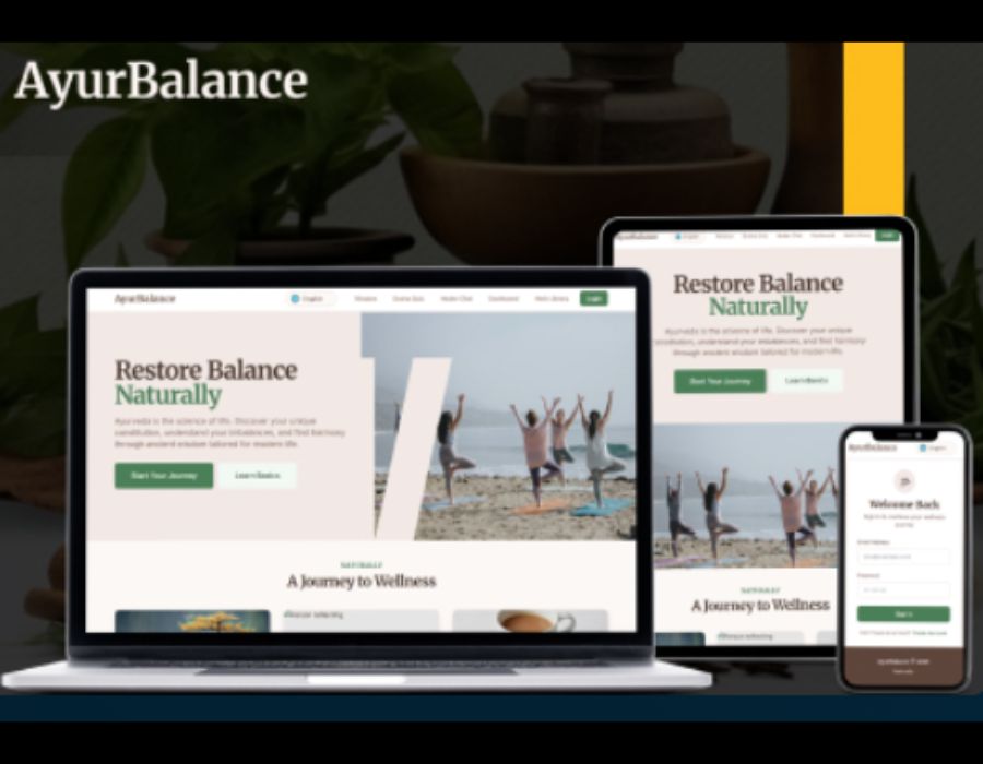 AI Ayurvedic Wellness Platform Portfolio Image