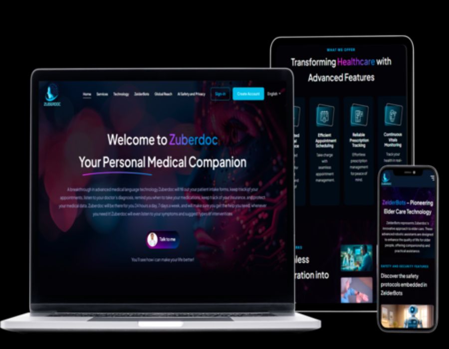 Zuberdoc AI Healthcare Platform Portfolio Image