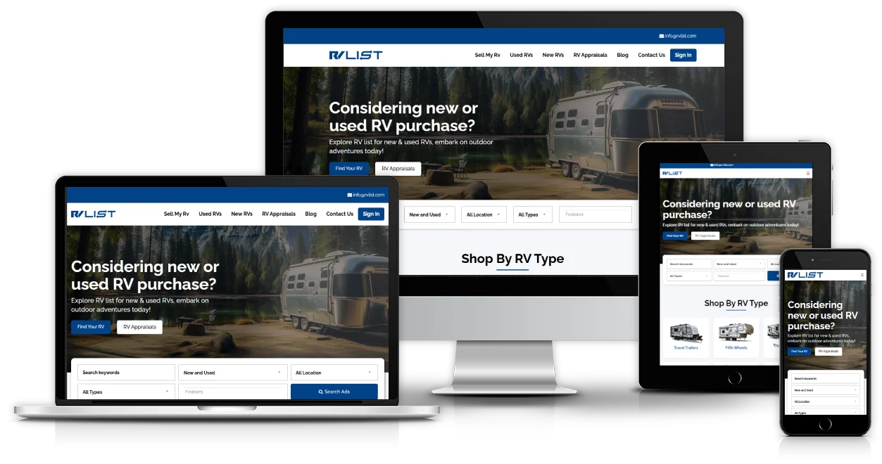 RVList Classified Website Development Case Study Portfolio Image