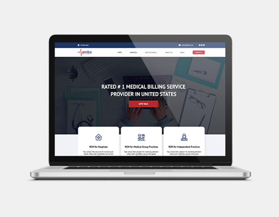 Website Development for Medical Billing Company Portfolio Image