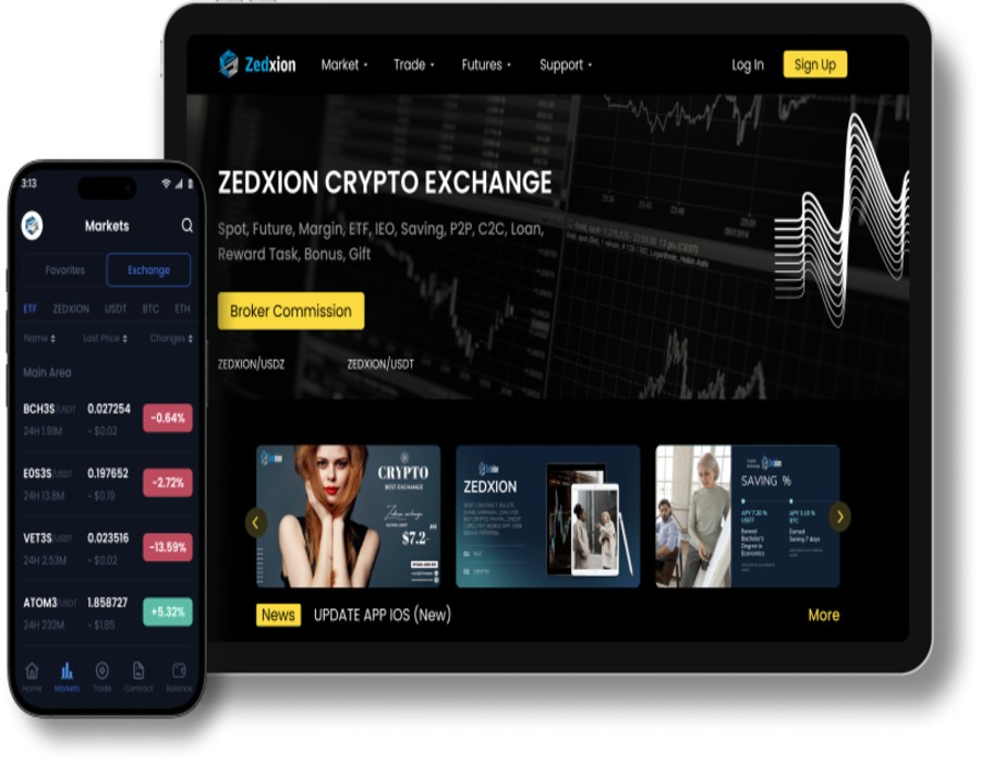 Zedxion Crypto Exchange Portfolio Image