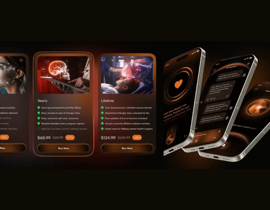 Aura – AI Therapy Mobile Application Portfolio Image