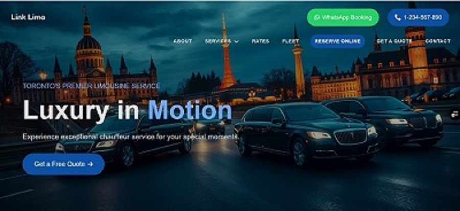 UX UI Web Development For Link Limo - Limousine Booking Platform Portfolio Image