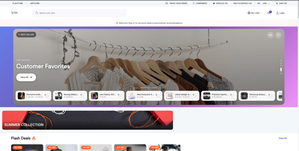 Shopsmart Ecommerce Store Portfolio Image