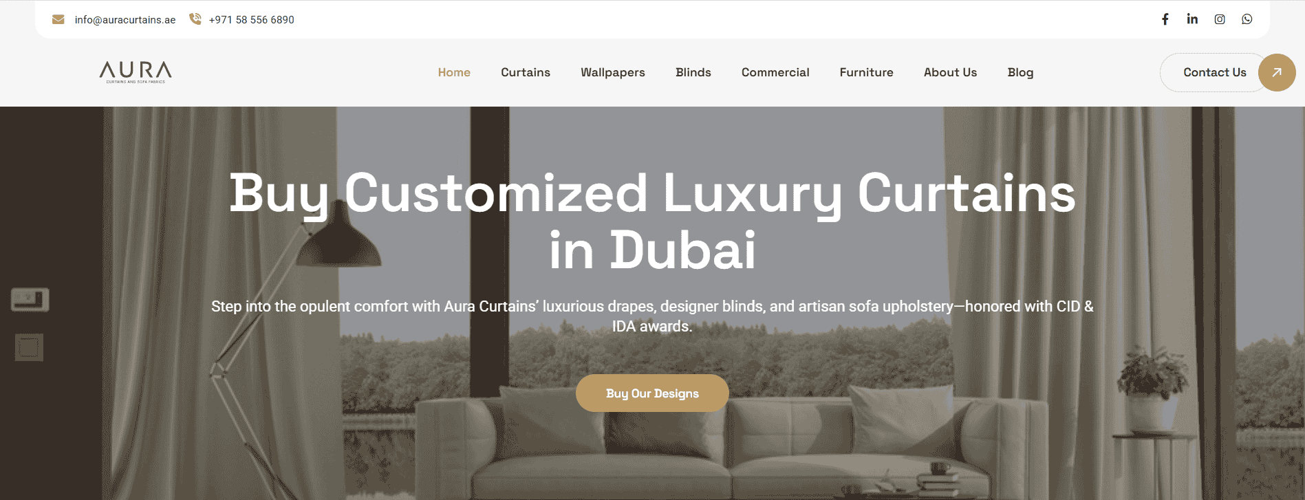 Aura Curtains Portfolio Image