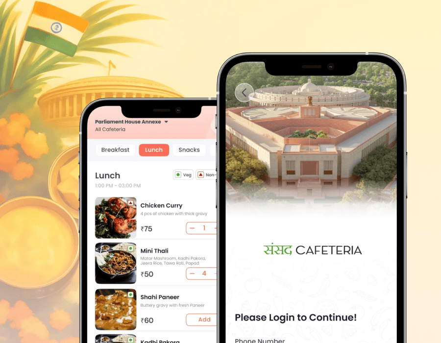 Sansad Cafeteria UI/UX Case Study Portfolio Image